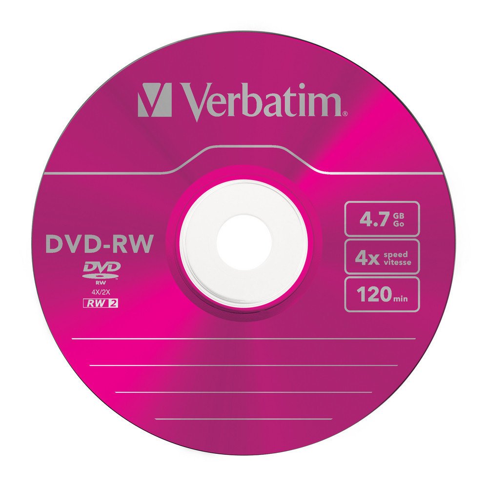 ルーベリー さん用DVD Verbatim 43563 DVD-RW Serl 4X Colour Surface 4,7 Go Slim